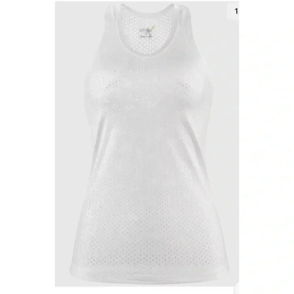 Women PHEEL white Athletic Yoga Sleeveless Tank Top Shirt Sz XS EUC $58 Retail